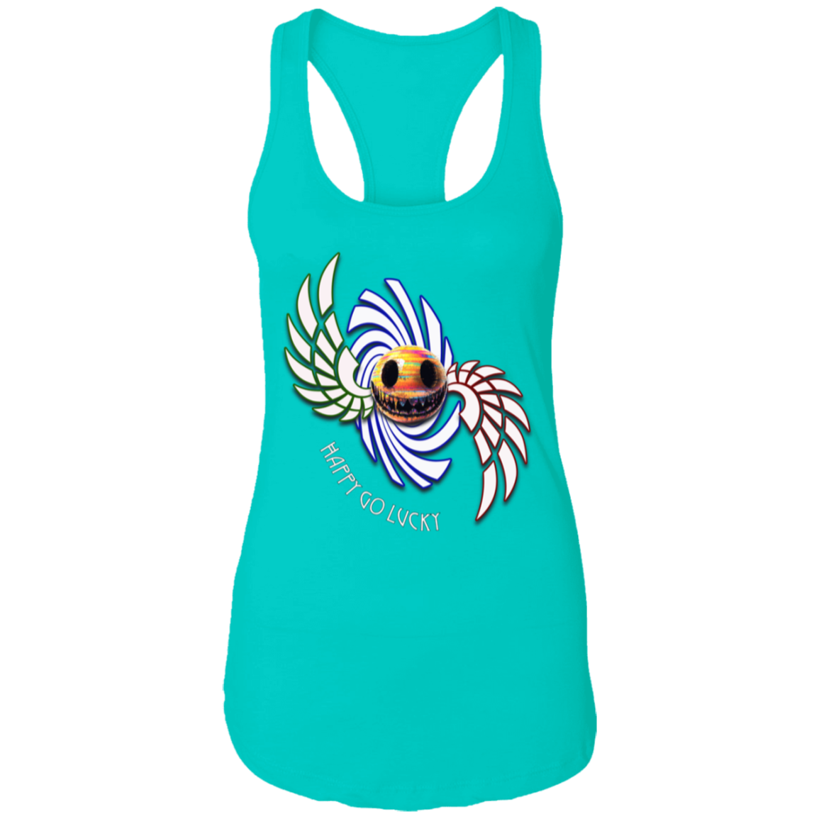 Happy Go Lucky Ladies Ideal Racerback Tank