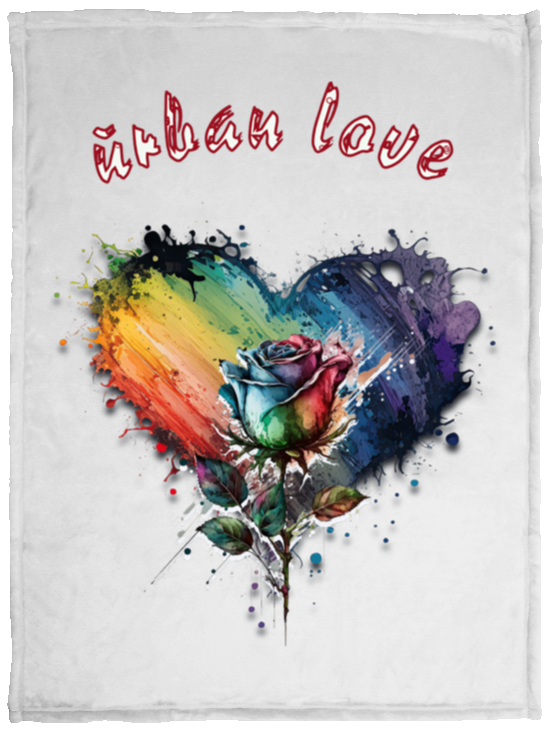 Urban Love Plush Fleece Blanket - 30x40