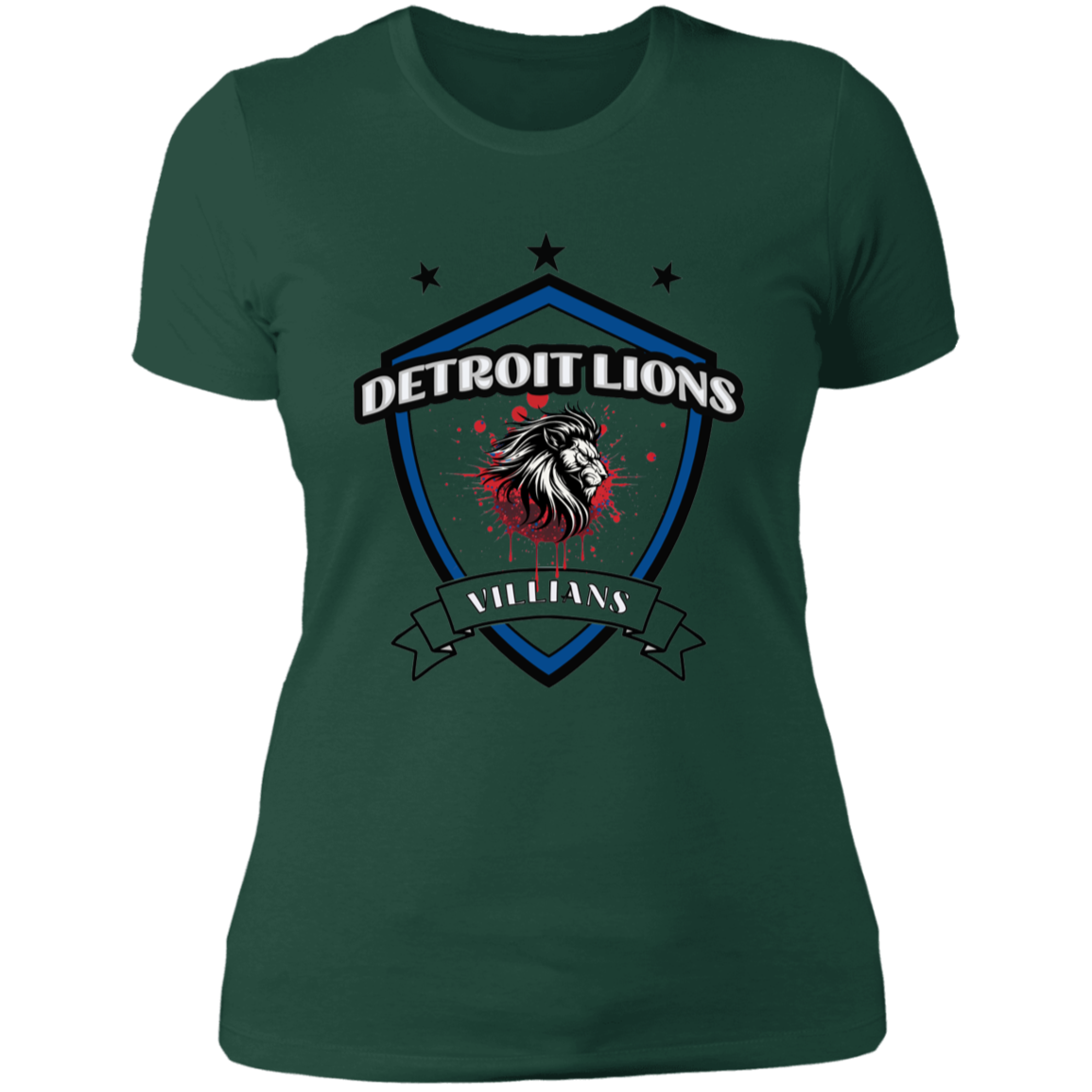 Detroit Lions Villain Ladies' Boyfriend T-Shirt