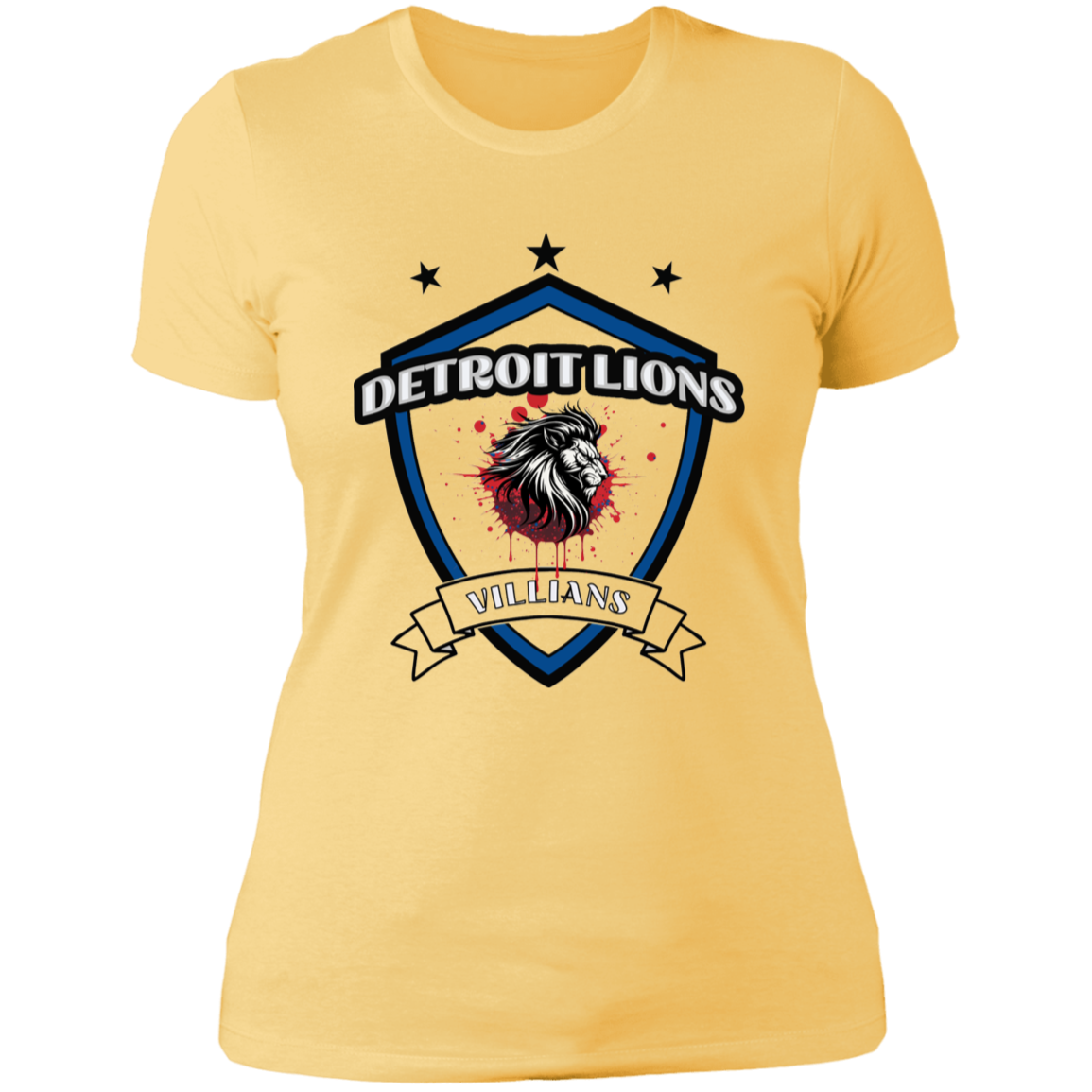 Detroit Lions Villain Ladies' Boyfriend T-Shirt