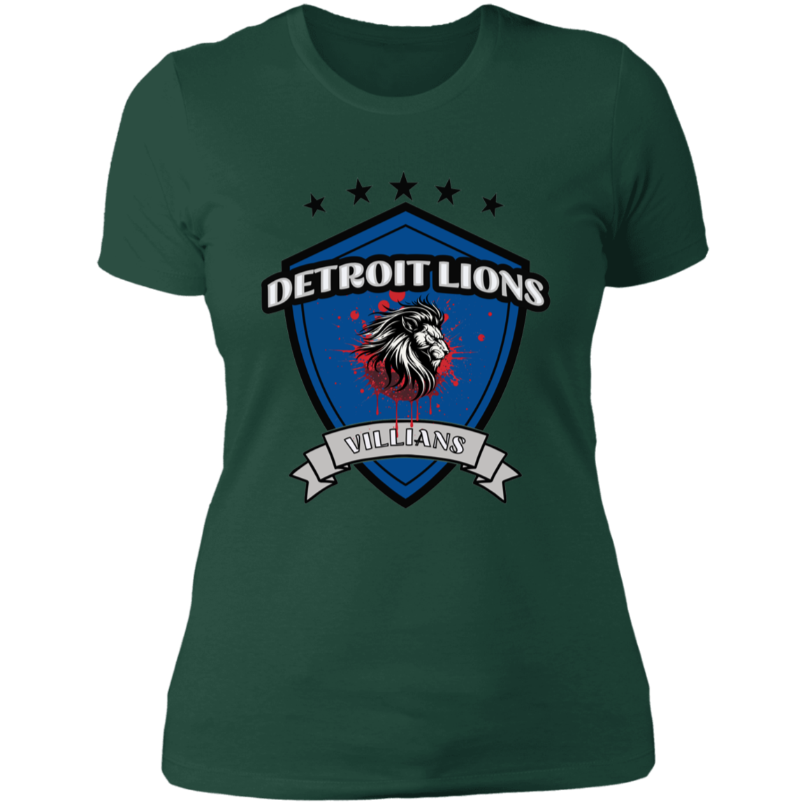 Detroit Lions Villain Ladies' Boyfriend T-Shirt