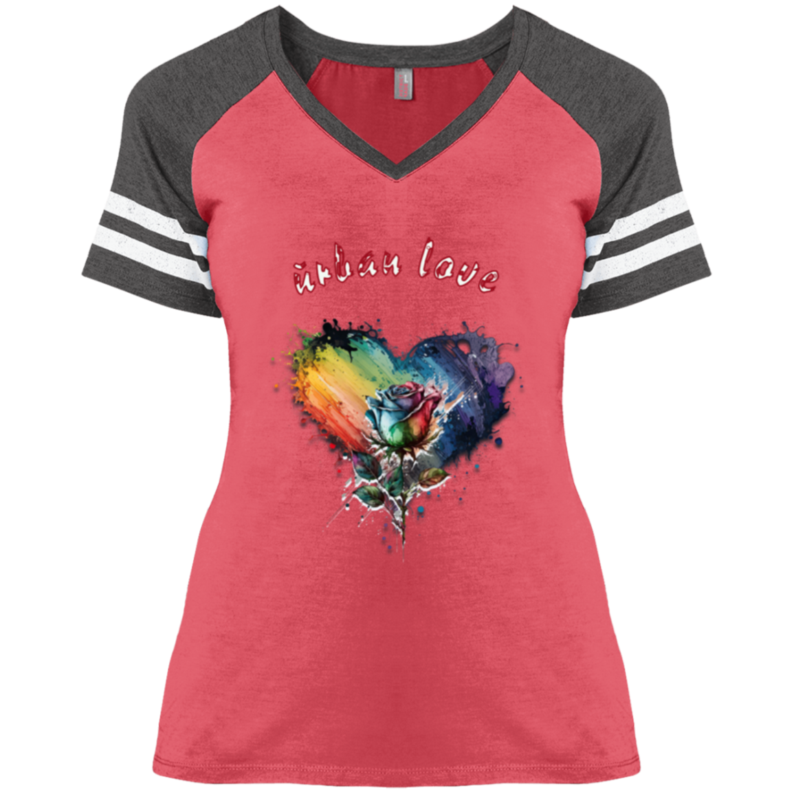 Urban Love Ladies' Game V-Neck T-Shirt