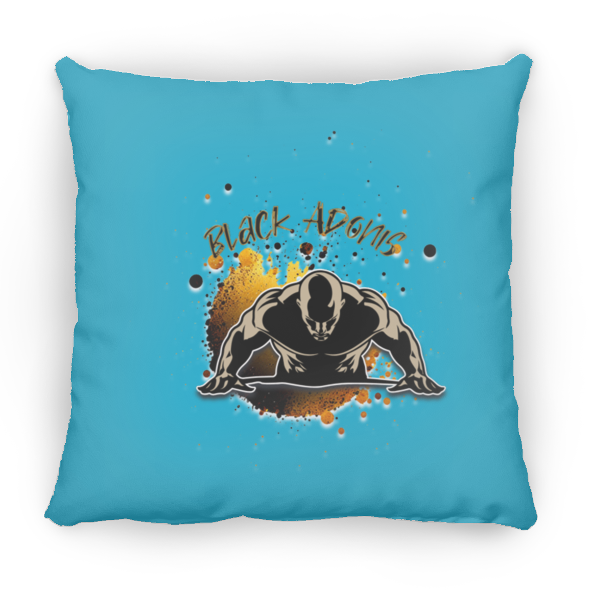 Black Adonis Medium Square Pillow