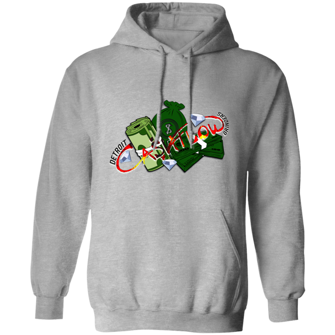 Detroit Cashflow Grinders Gildan Pullover Hoodie