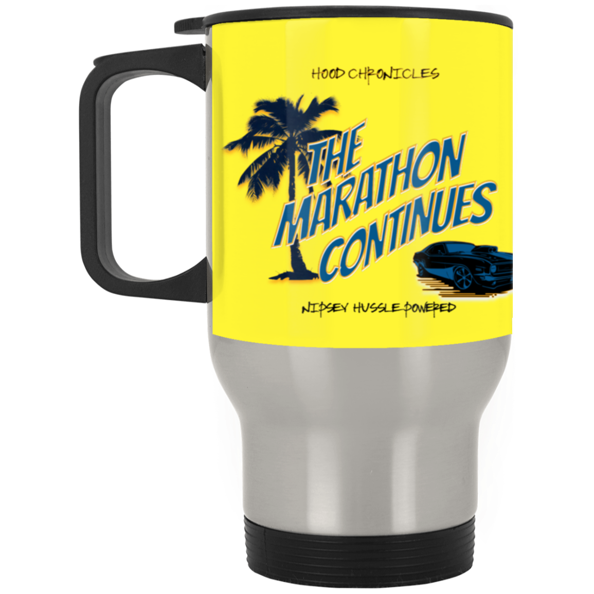 The Marathon Continues Silver Stainless Travel Mug