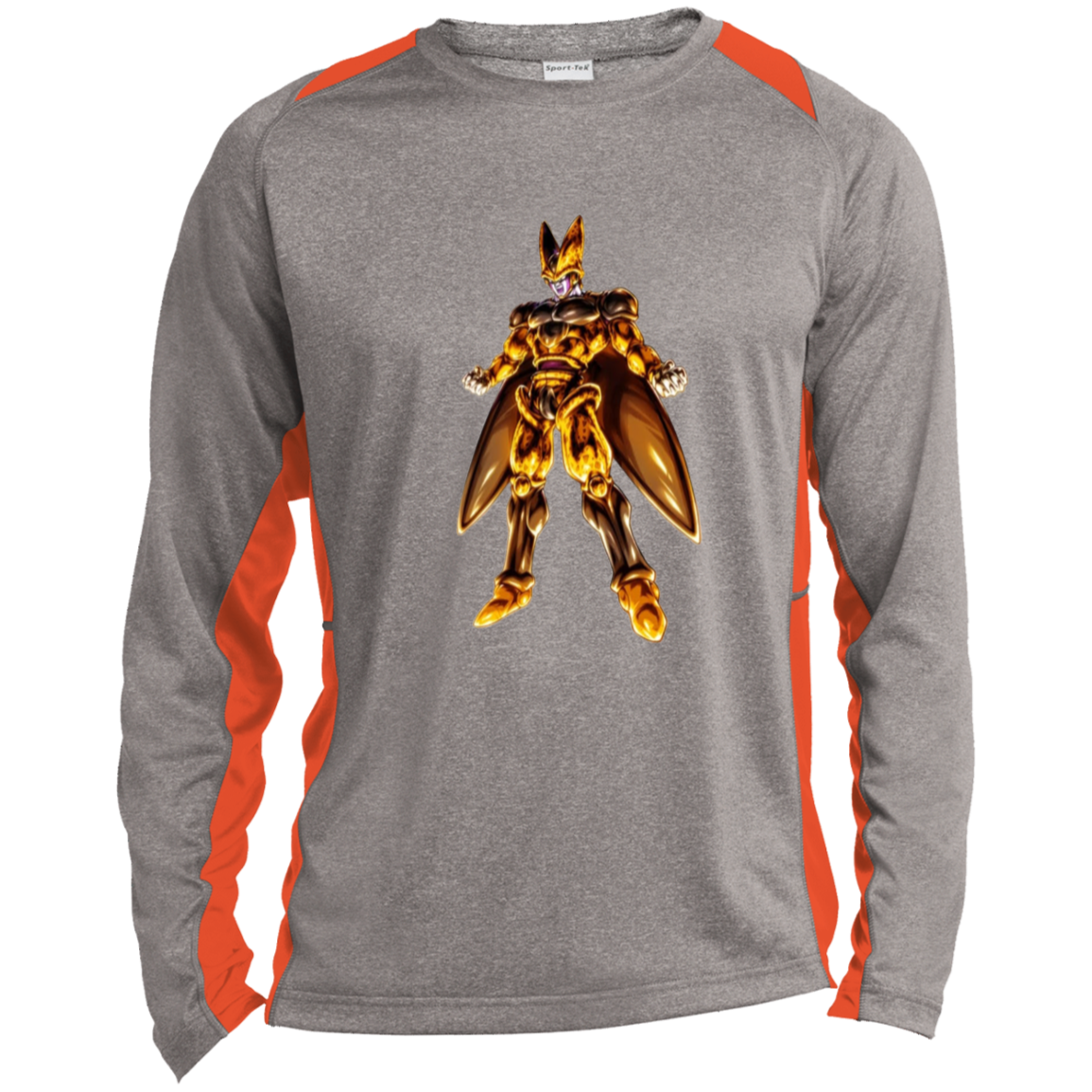 Golden Cell Long Sleeve Heather Colorblock Performance Tee