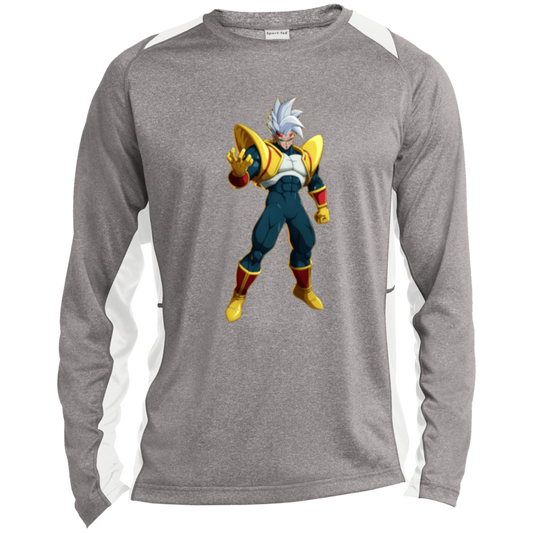 Baby Vegeta DBS Long Sleeve Heather Colorblock Performance Tee