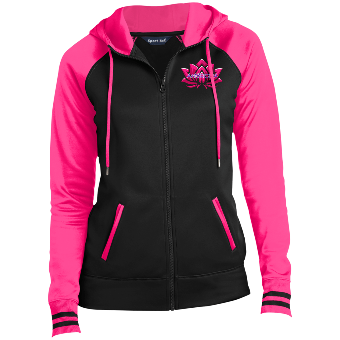 Ambrosia LST236 Ladies' Sport-Wick® Full-Zip Hooded Jacket