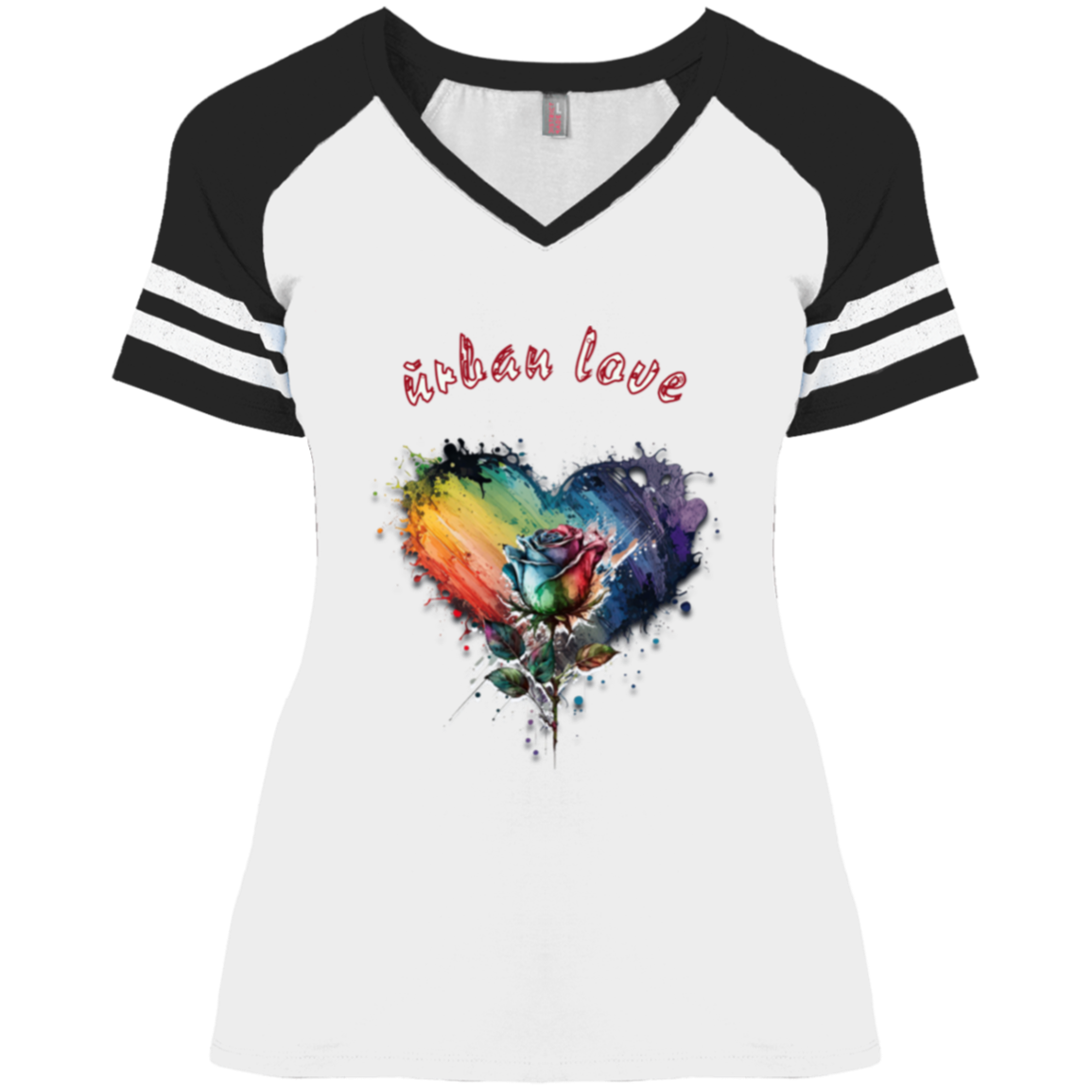 Urban Love Ladies' Game V-Neck T-Shirt