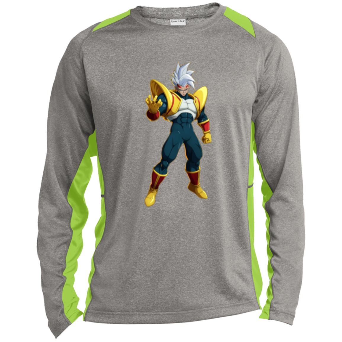 Baby Vegeta DBS Long Sleeve Heather Colorblock Performance Tee