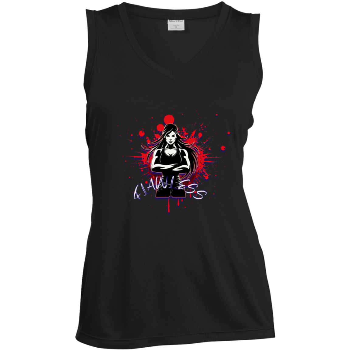 Flawless Ladies' Sleeveless V-Neck Performance Tee