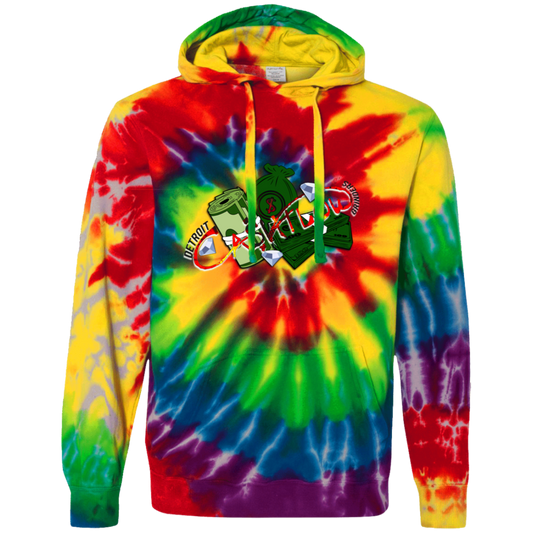 Detroit Cashflow Grinders Unisex Tie-Dyed Pullover Hoodie