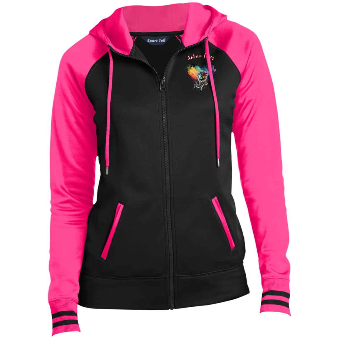 Urban Love Ladies' Sport-Wick® Full-Zip Hooded Jacket