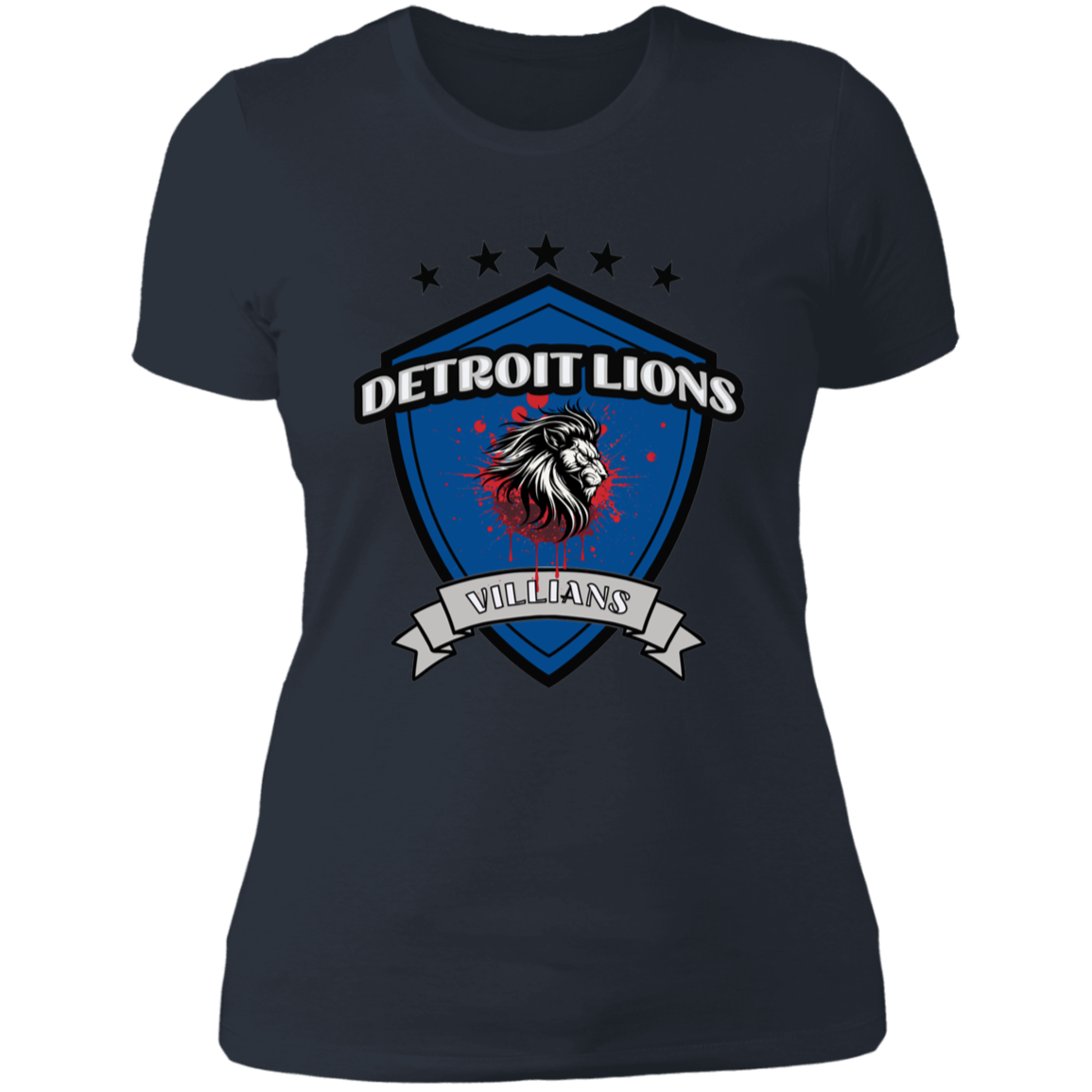 Detroit Lions Villain Ladies' Boyfriend T-Shirt