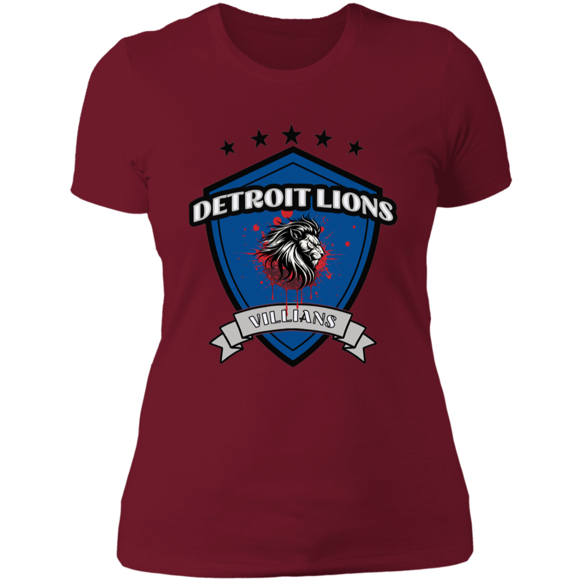 Detroit Lions Villain Ladies' Boyfriend T-Shirt