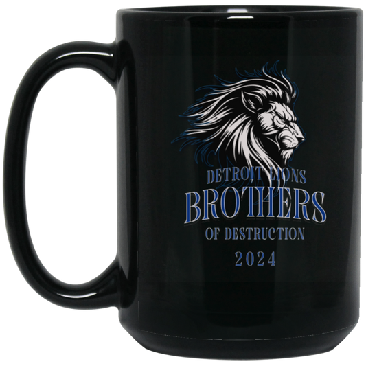 Detroit Lions Brothers of Destruction 15oz Black Mug