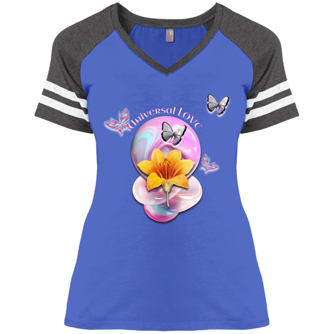 Universal Love Ladies' Game V-Neck T-Shirt