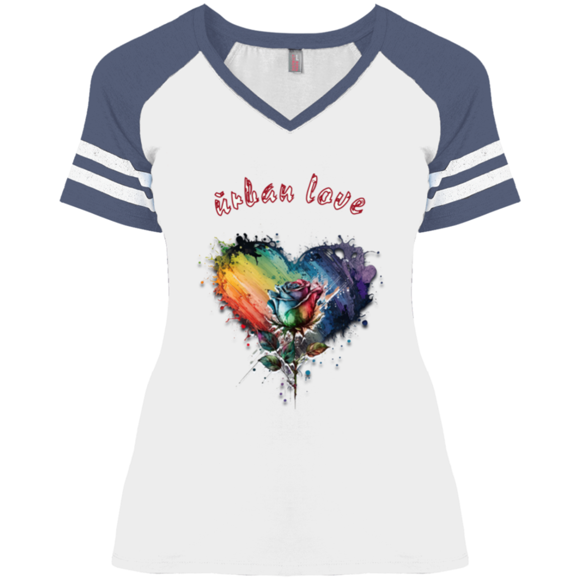 Urban Love Ladies' Game V-Neck T-Shirt