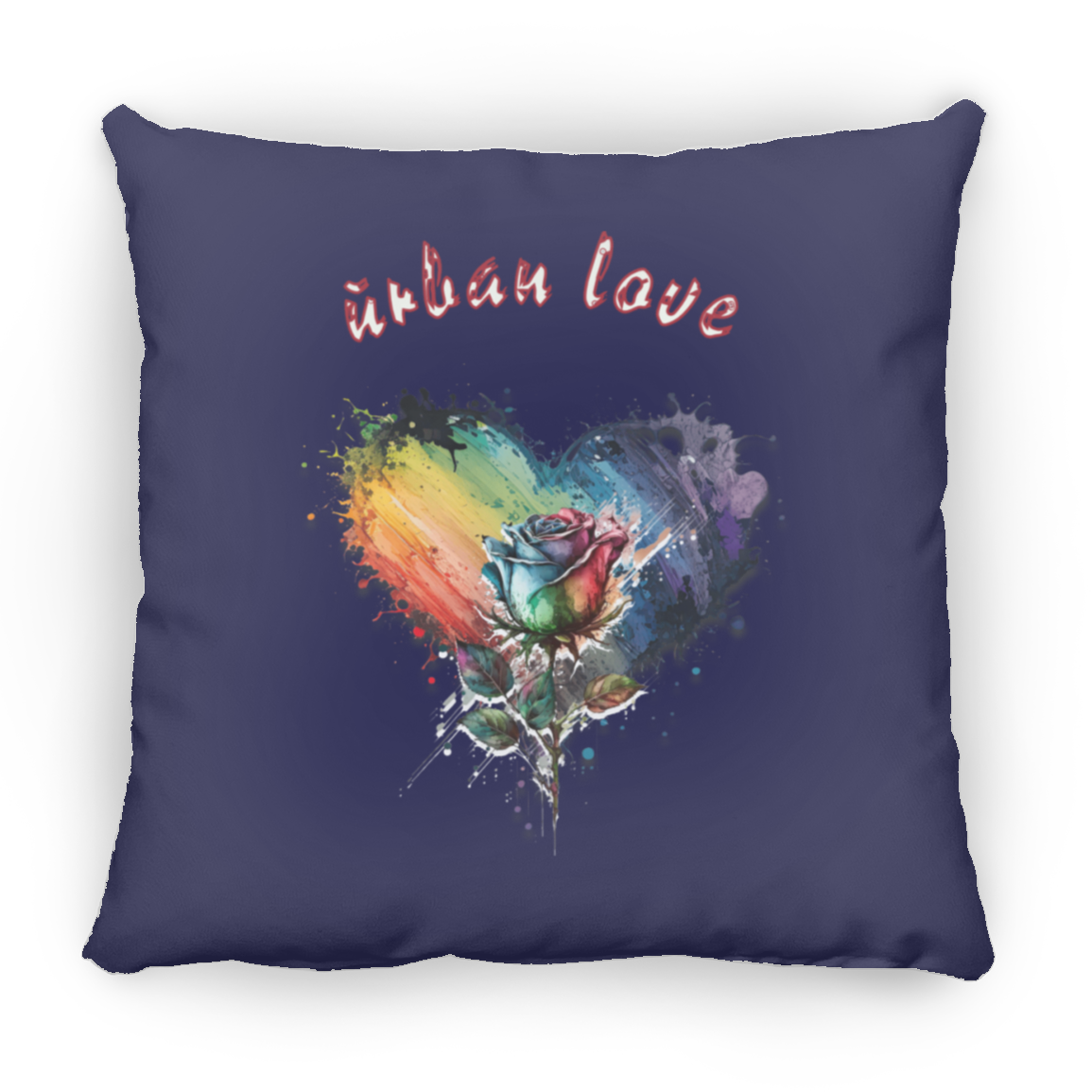 Urban Love Large Square Pillow