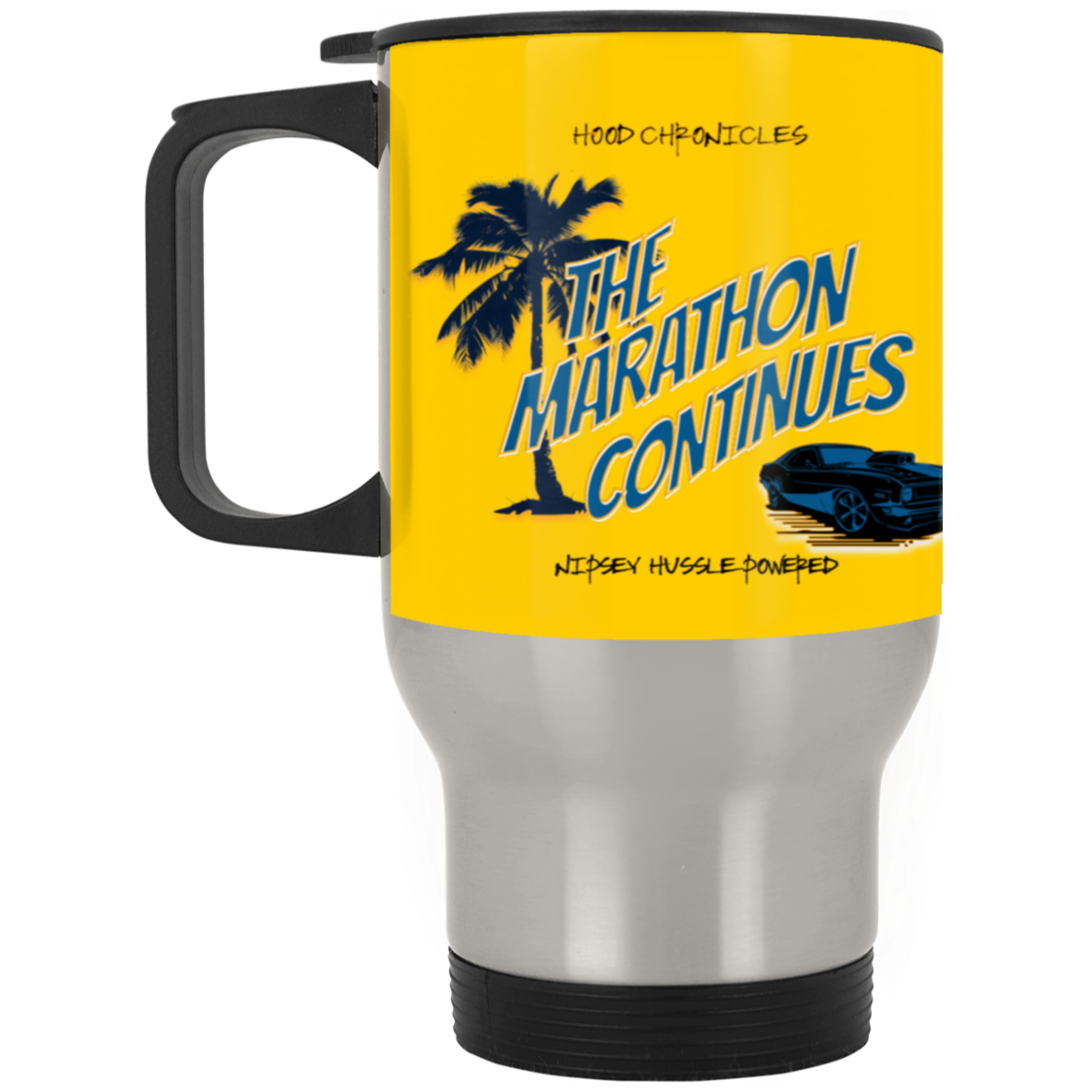 The Marathon Continues Silver Stainless Travel Mug