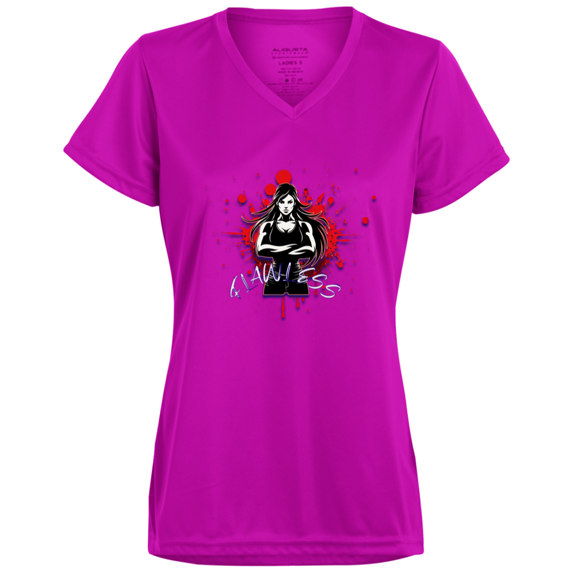 Flawless 1790 Ladies’ Moisture-Wicking V-Neck Tee