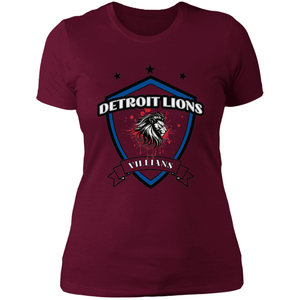 Detroit Lions Villain Ladies' Boyfriend T-Shirt