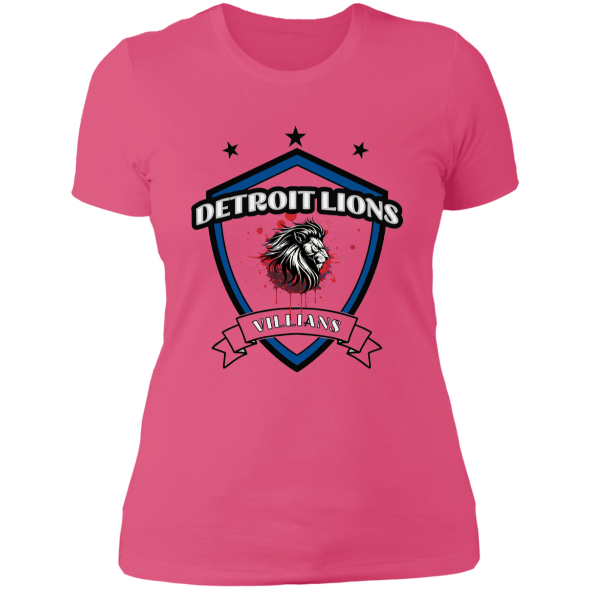 Detroit Lions Villain Ladies' Boyfriend T-Shirt