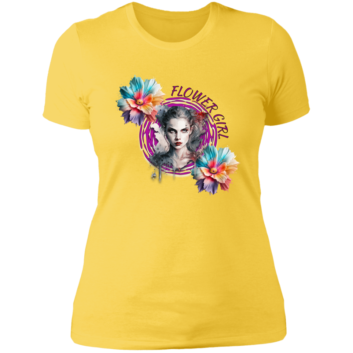 Flower Girl Ladies' Boyfriend T-Shirt