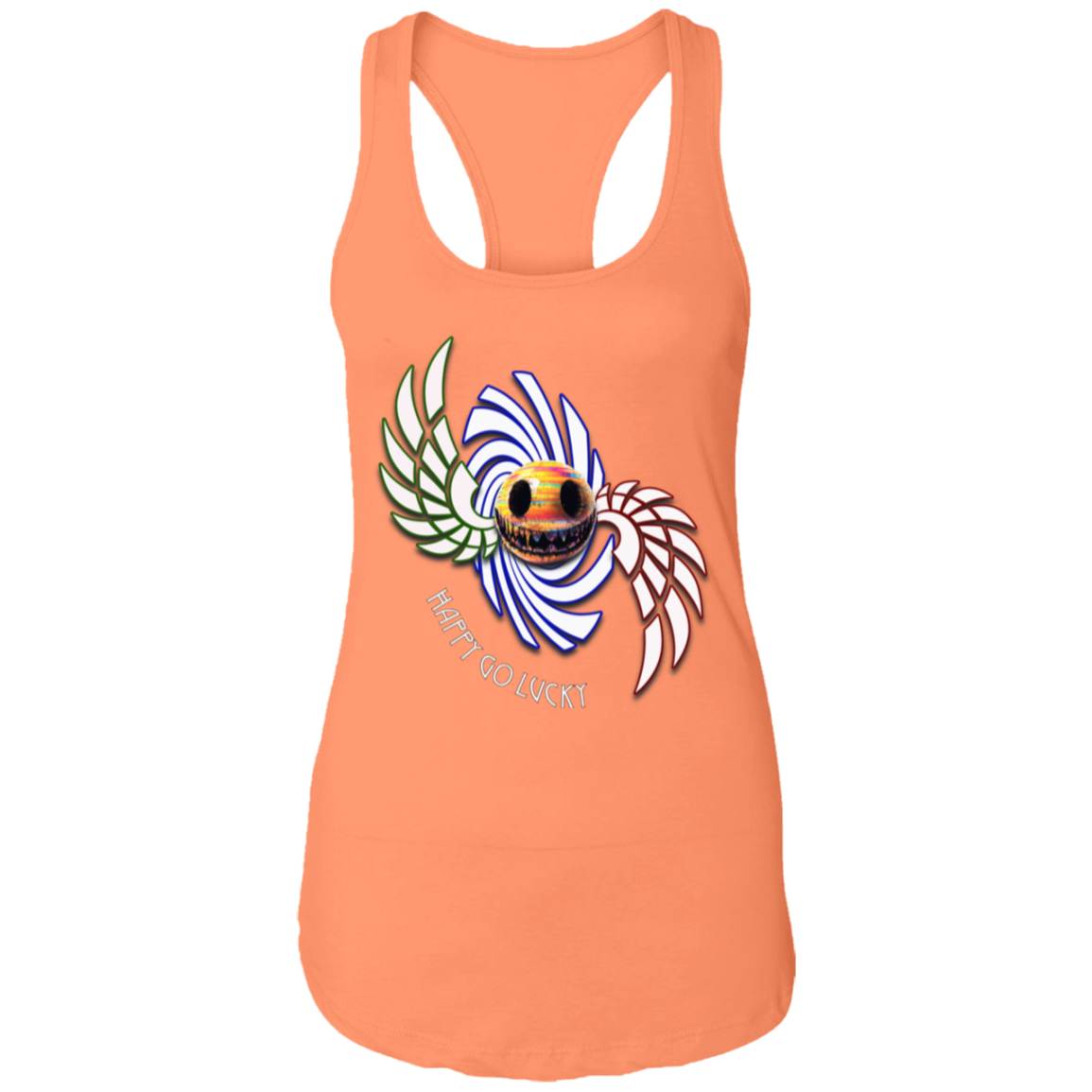 Happy Go Lucky Ladies Ideal Racerback Tank