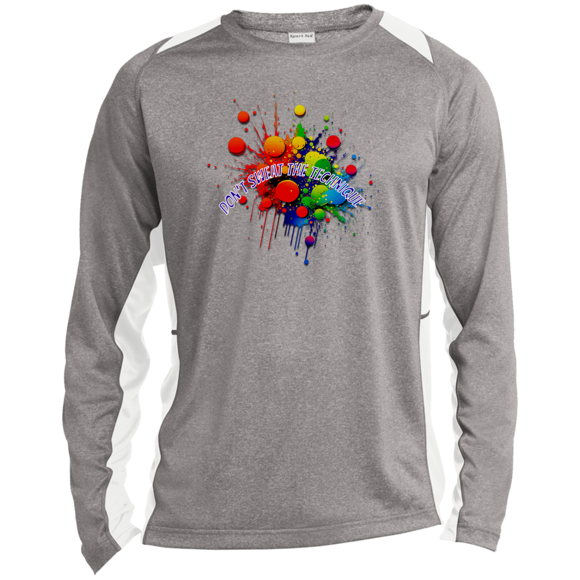 Don't Sweat the Technique Long Sleeve Heather Colorblock Performance Tee