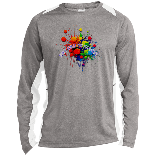 Don't Sweat the Technique Long Sleeve Heather Colorblock Performance Tee