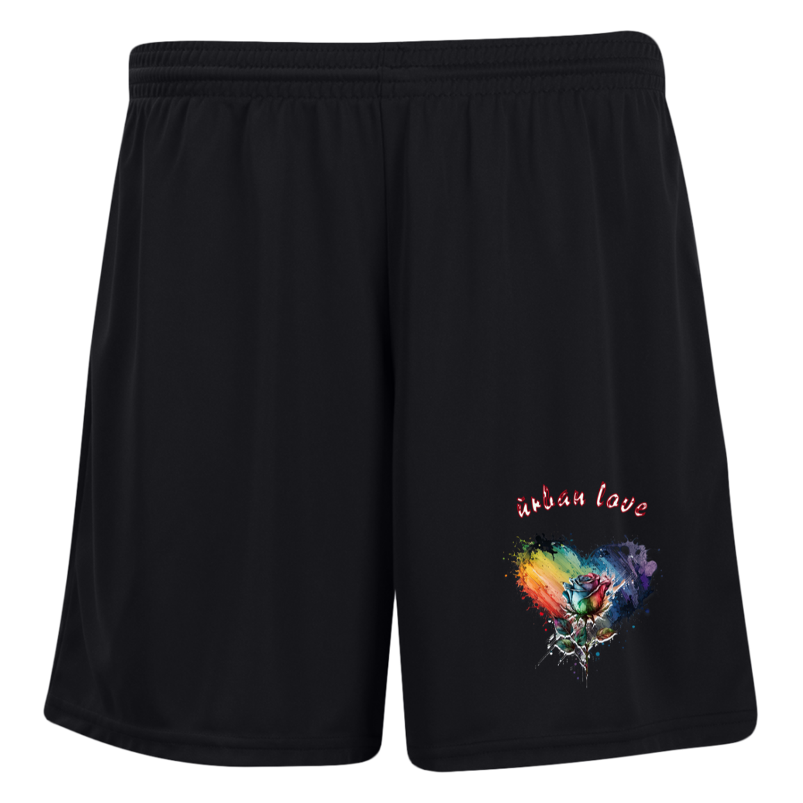 Urban Love Ladies' Moisture-Wicking 7 inch Inseam Training Shorts