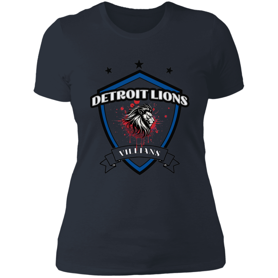 Detroit Lions Villain Ladies' Boyfriend T-Shirt