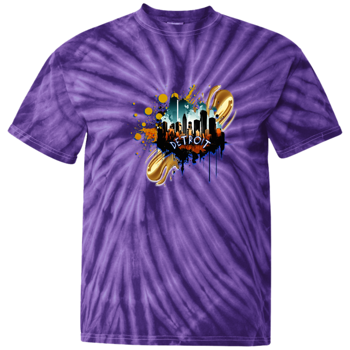 Detroit 100% Cotton Tie Dye T-Shirt