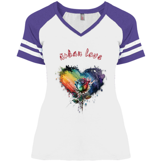 Urban Love Ladies' Game V-Neck T-Shirt