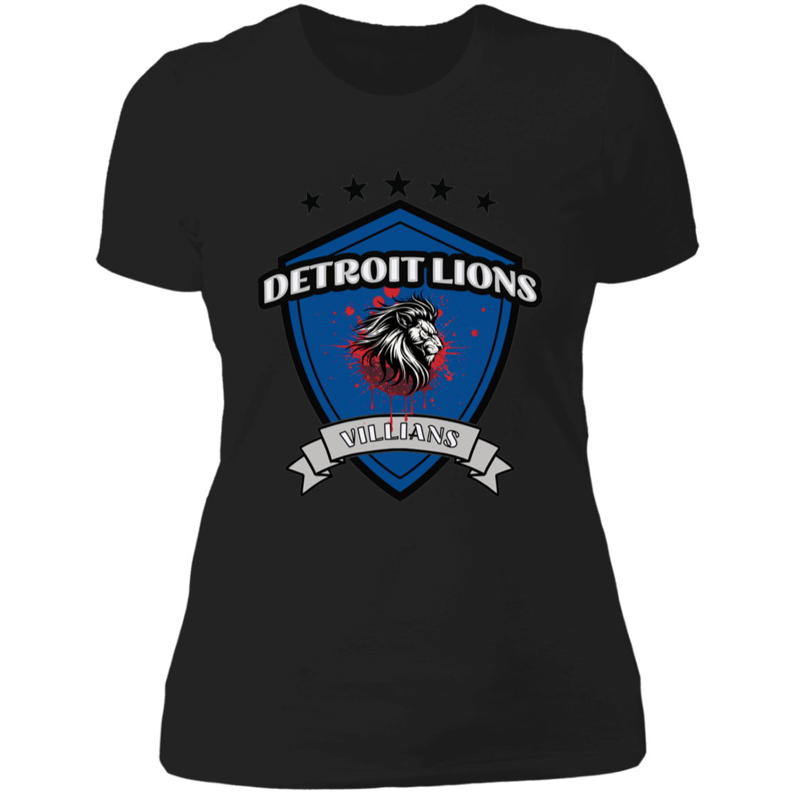 Detroit Lions Villain Ladies' Boyfriend T-Shirt