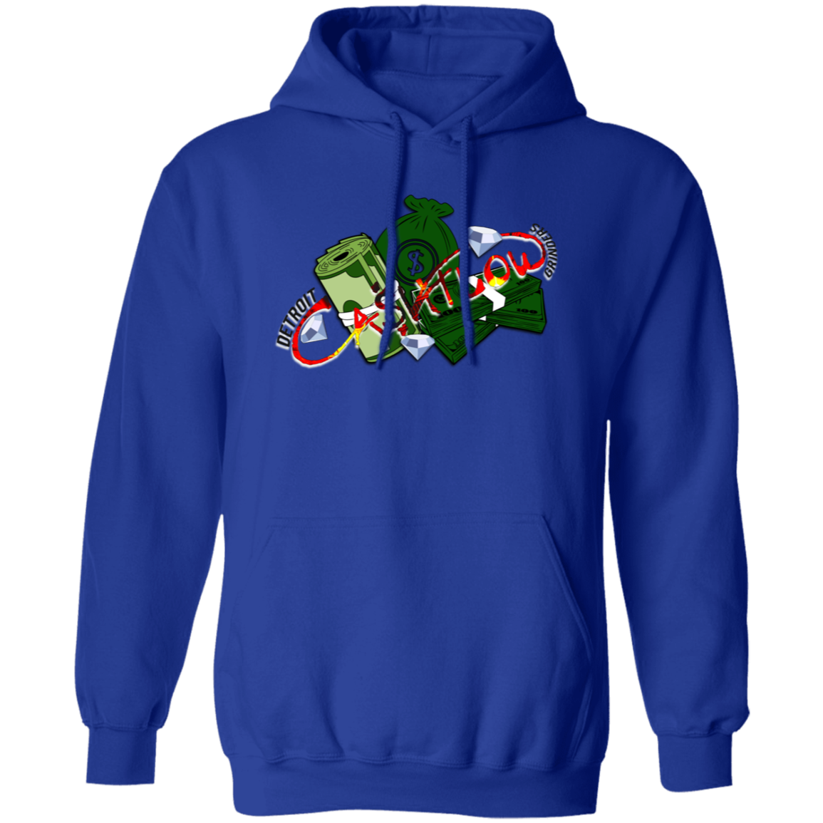 Detroit Cashflow Grinders Gildan Pullover Hoodie