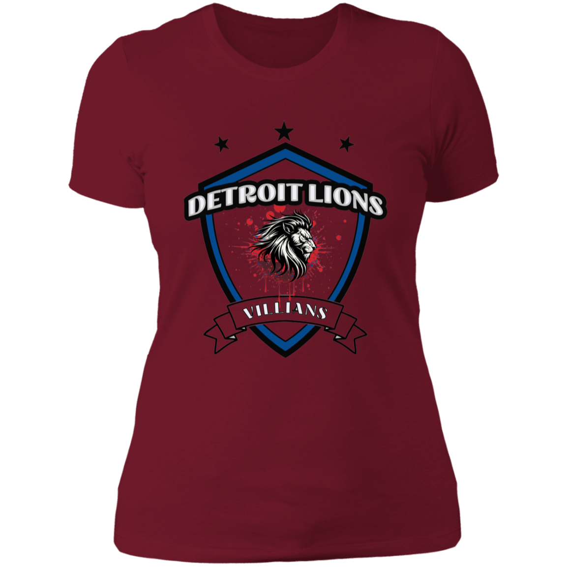 Detroit Lions Villain Ladies' Boyfriend T-Shirt