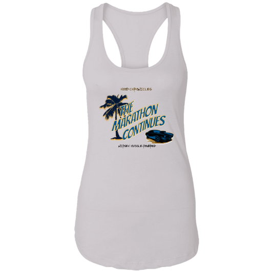 The Marathon Continues Ladies Ideal Racerback Tank