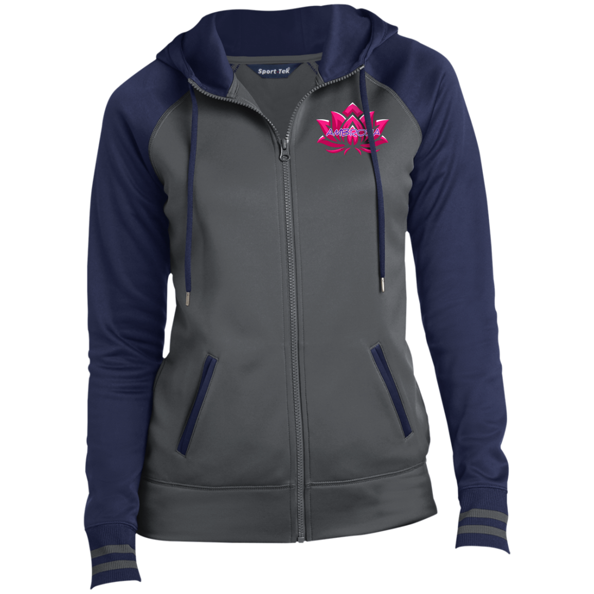 Ambrosia LST236 Ladies' Sport-Wick® Full-Zip Hooded Jacket