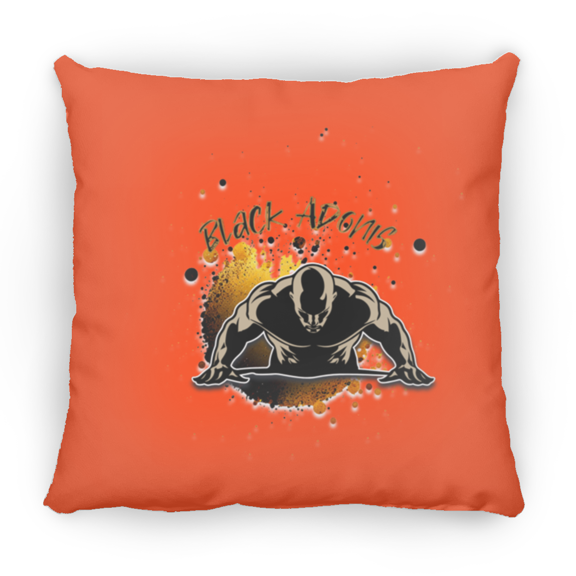 Black Adonis Medium Square Pillow