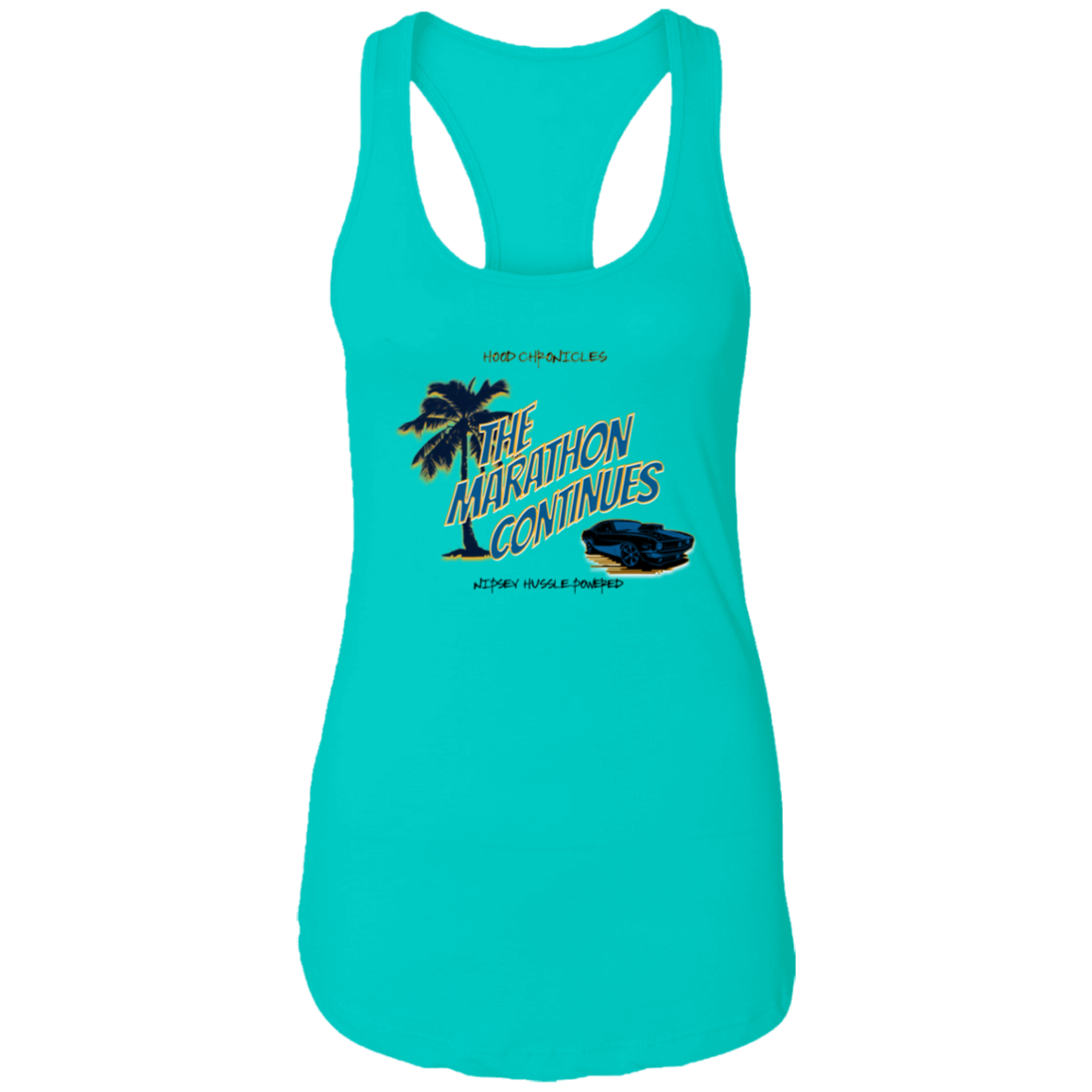 The Marathon Continues Ladies Ideal Racerback Tank