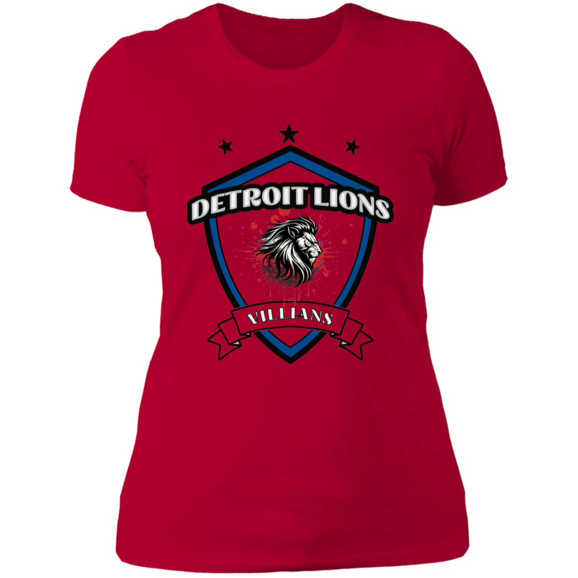 Detroit Lions Villain Ladies' Boyfriend T-Shirt