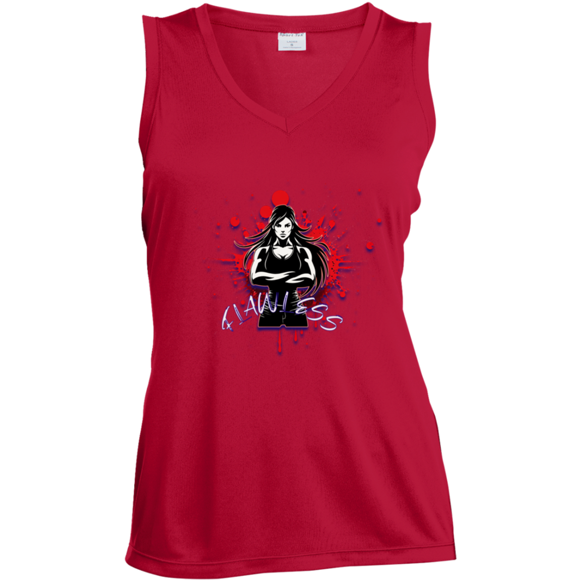 Flawless Ladies' Sleeveless V-Neck Performance Tee