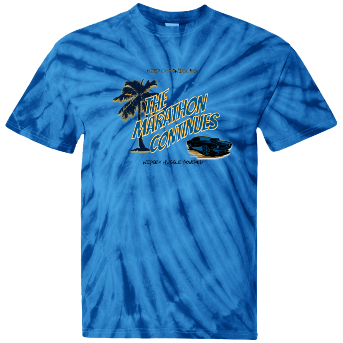 The Marathon Continues 100% Cotton Tie Dye T-Shirt