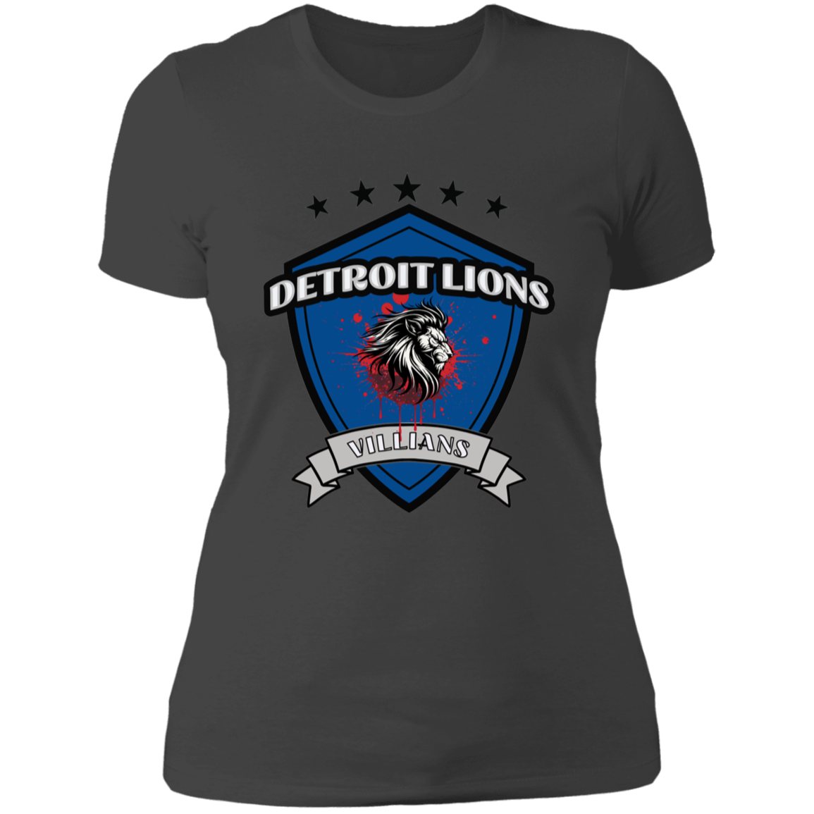 Detroit Lions Villain Ladies' Boyfriend T-Shirt