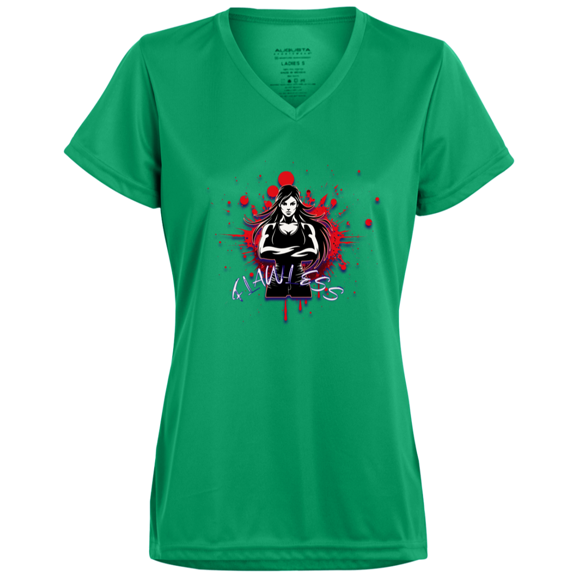 Flawless 1790 Ladies’ Moisture-Wicking V-Neck Tee