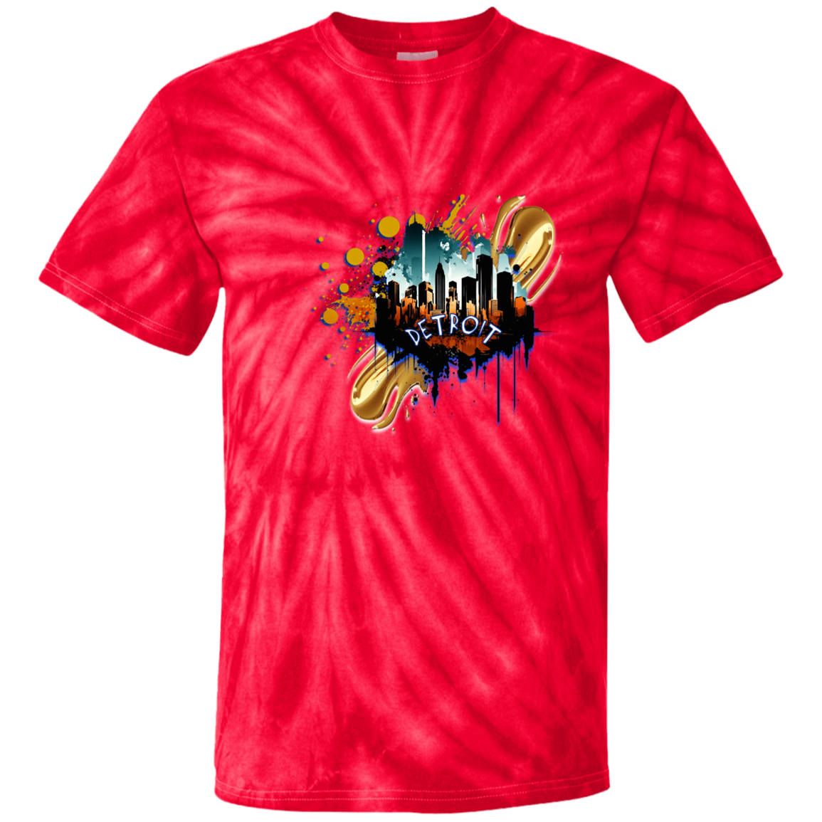 Detroit 100% Cotton Tie Dye T-Shirt