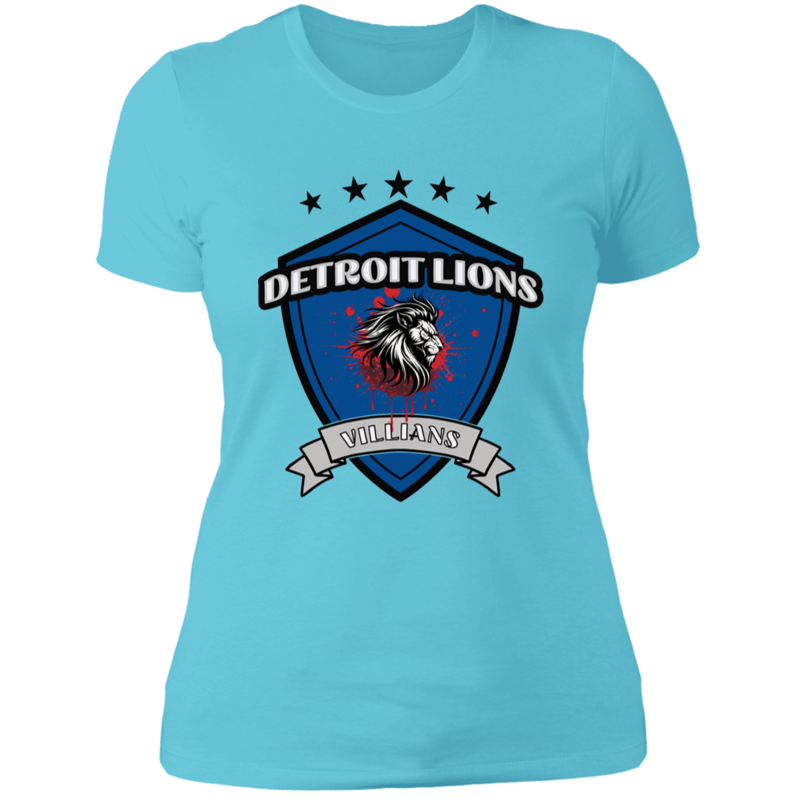 Detroit Lions Villain Ladies' Boyfriend T-Shirt