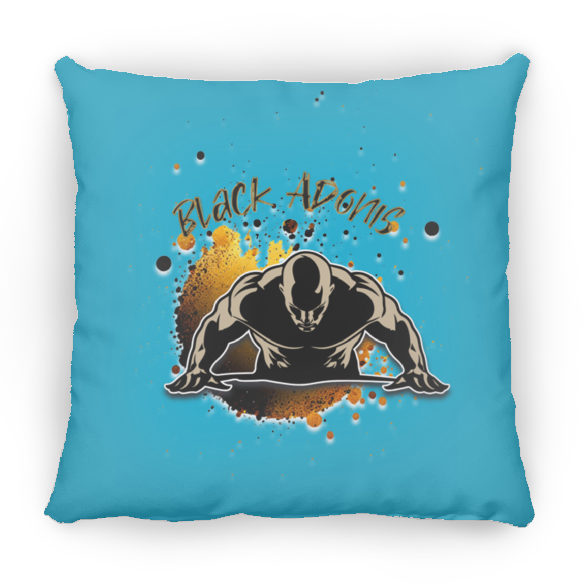 Black Adonis Small Square Pillow